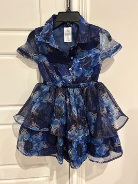 NWOT Disney Cinderella Navy Satin Dress